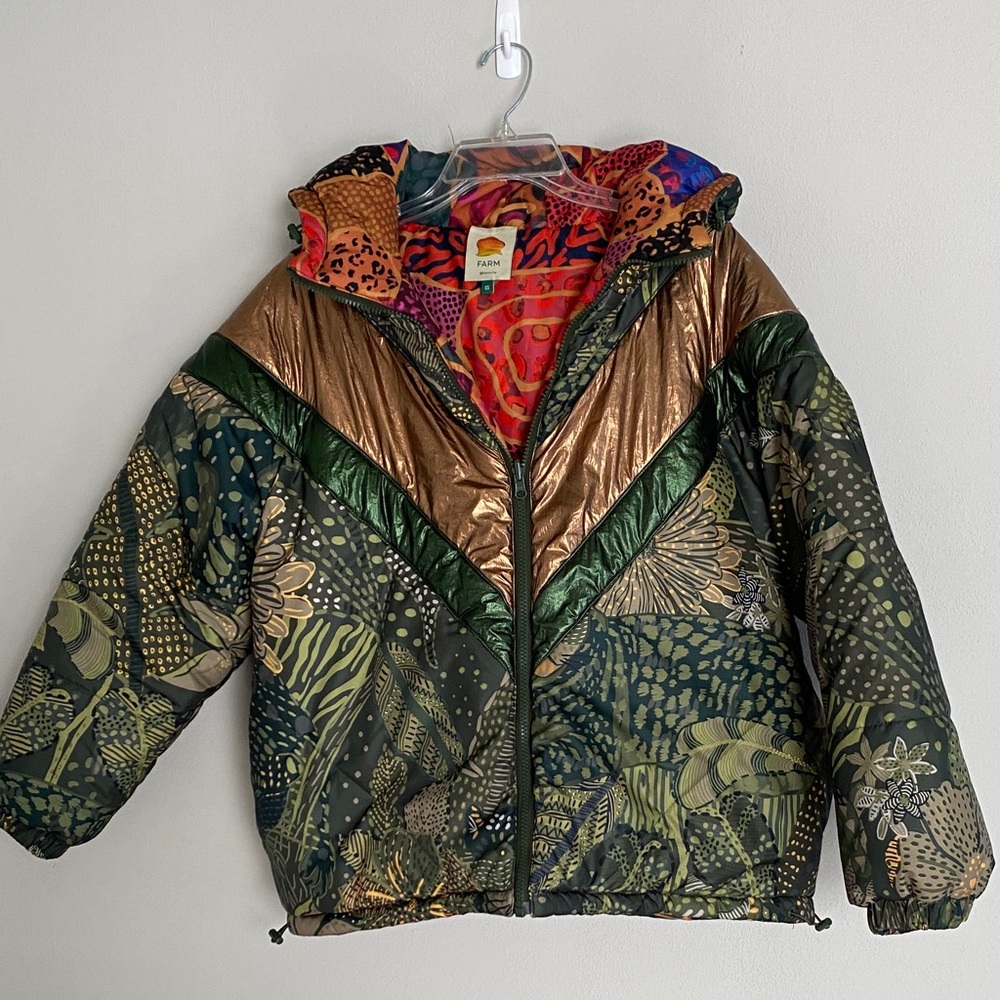 FARM Rio reversible jacket Cool Leopard green - Picture 9 of 16